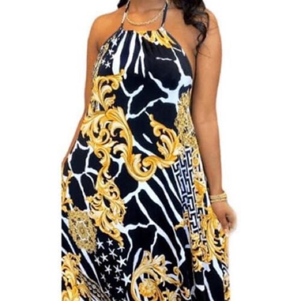 Maxi Dress-Multi Color. Regular & Plus Sizes